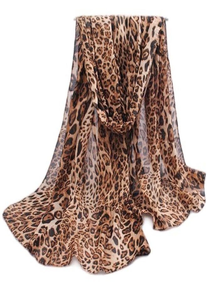 Vikodah Womens Silky Neck Scarf Chiffon Scarves Soft Smooth Satin Bandana Shawl Large Leopard-Print 62 * 28 - Image 4